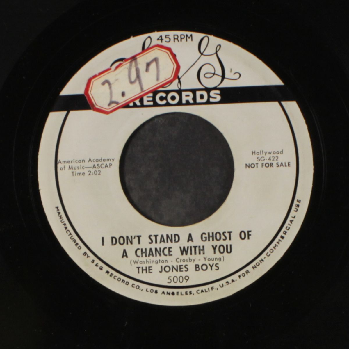 i don't stand a ghost of a chance with you / baby, you've gotta lot to by JONES BOYS