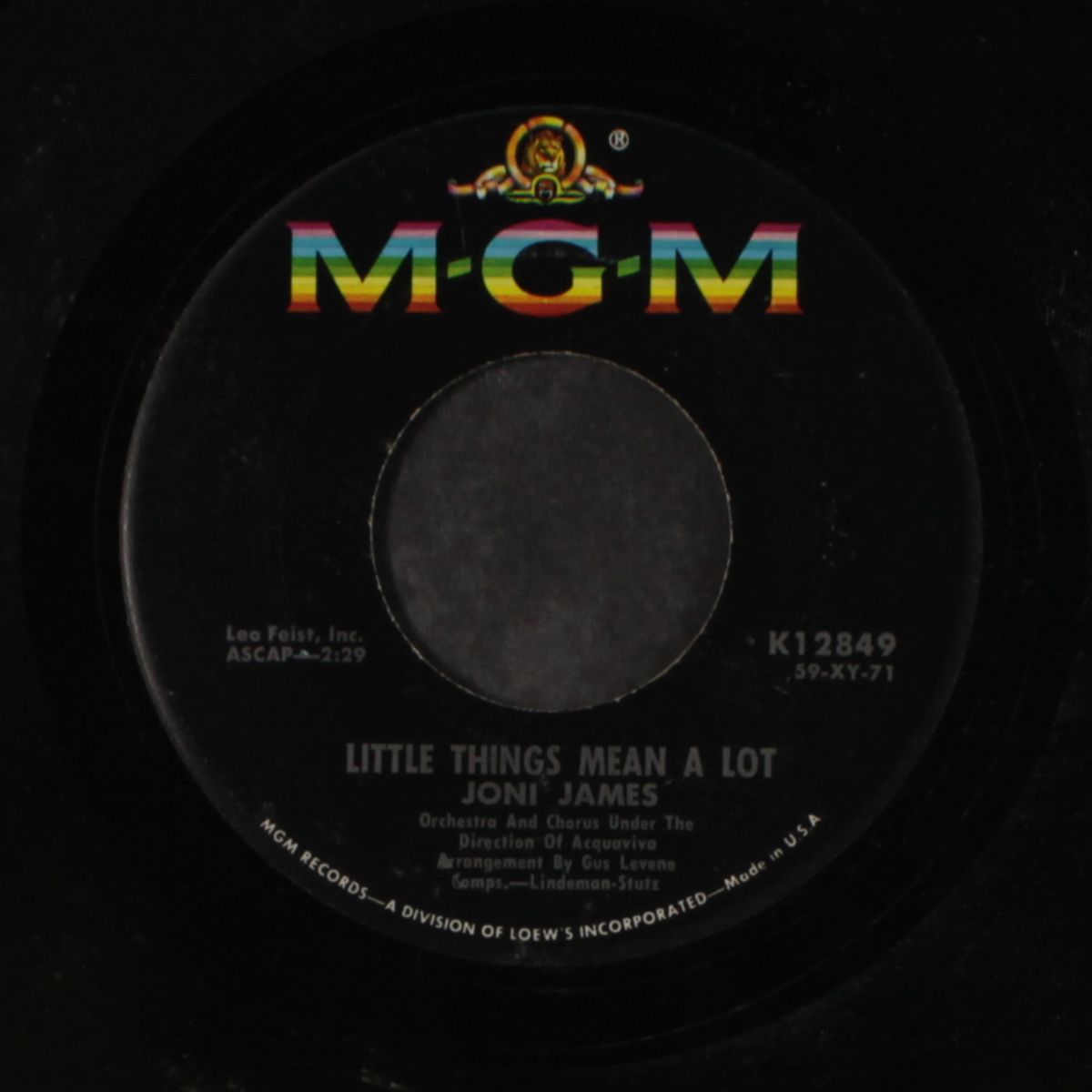 little things mean a lot by JONI JAMES
