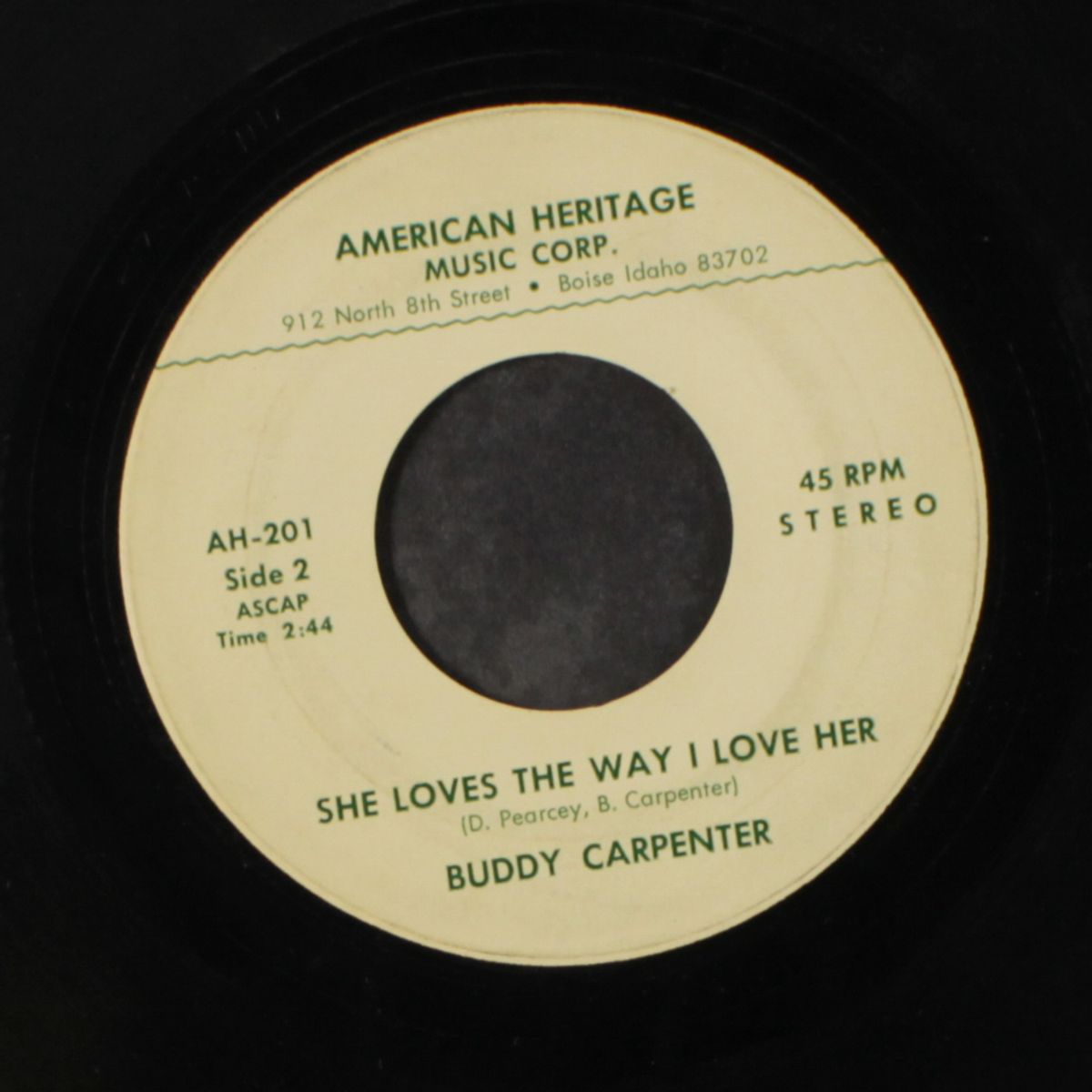 she loves the way i love her / give up sober by BUDDY CARPENTER