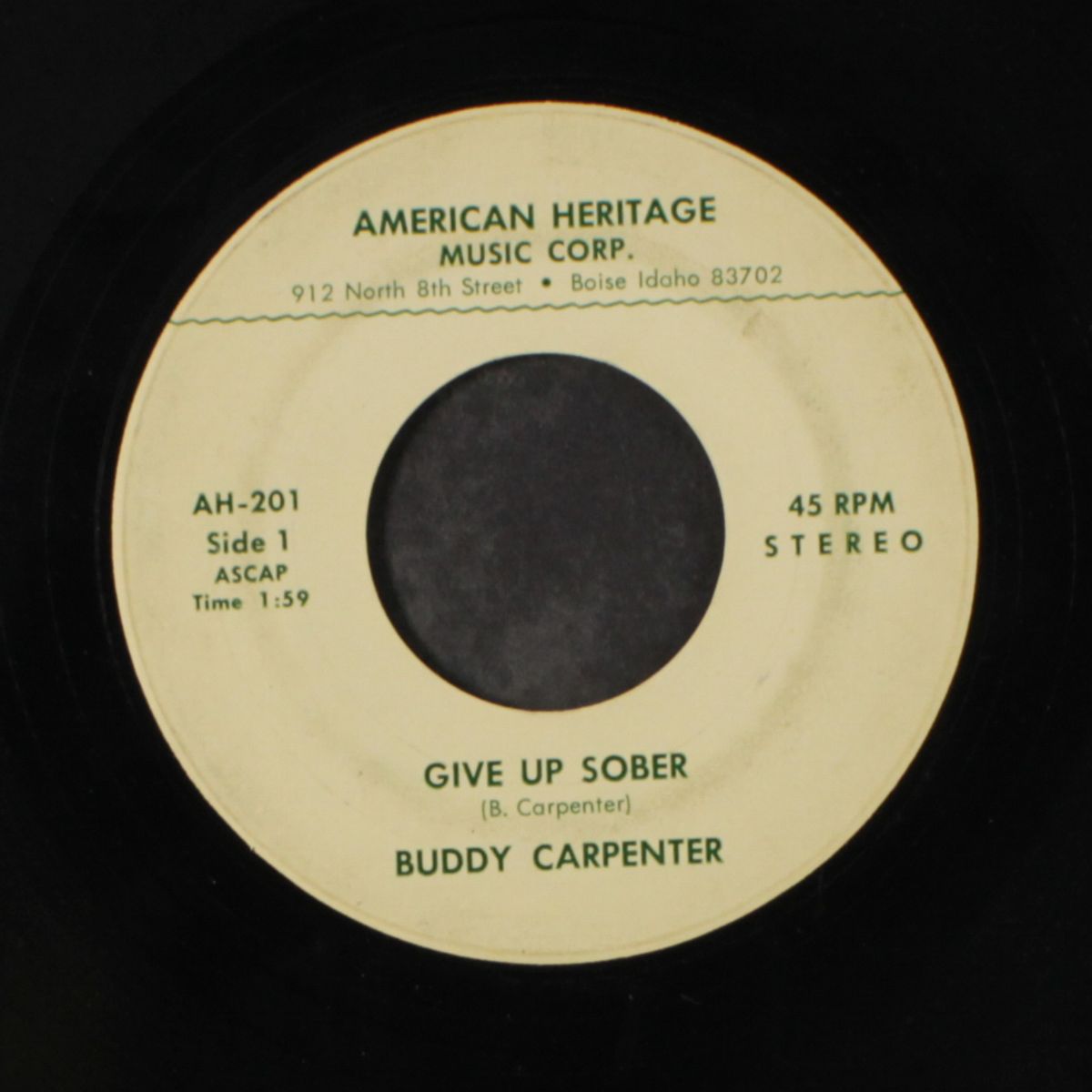 she loves the way i love her / give up sober by BUDDY CARPENTER