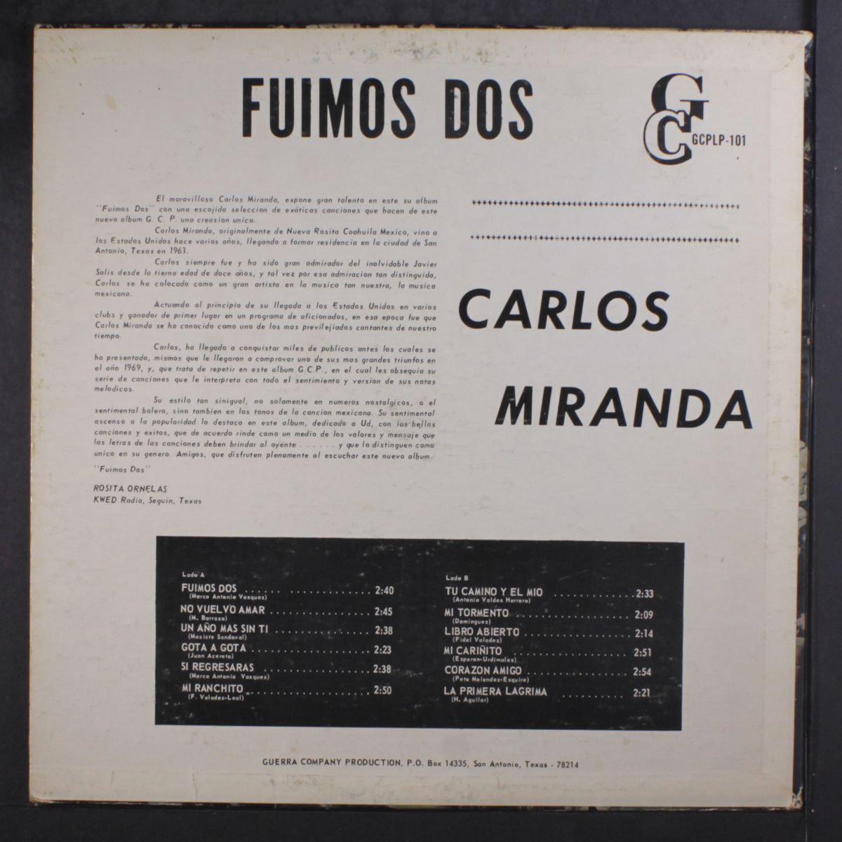 fuimos dos by CARLOS MIRANDA