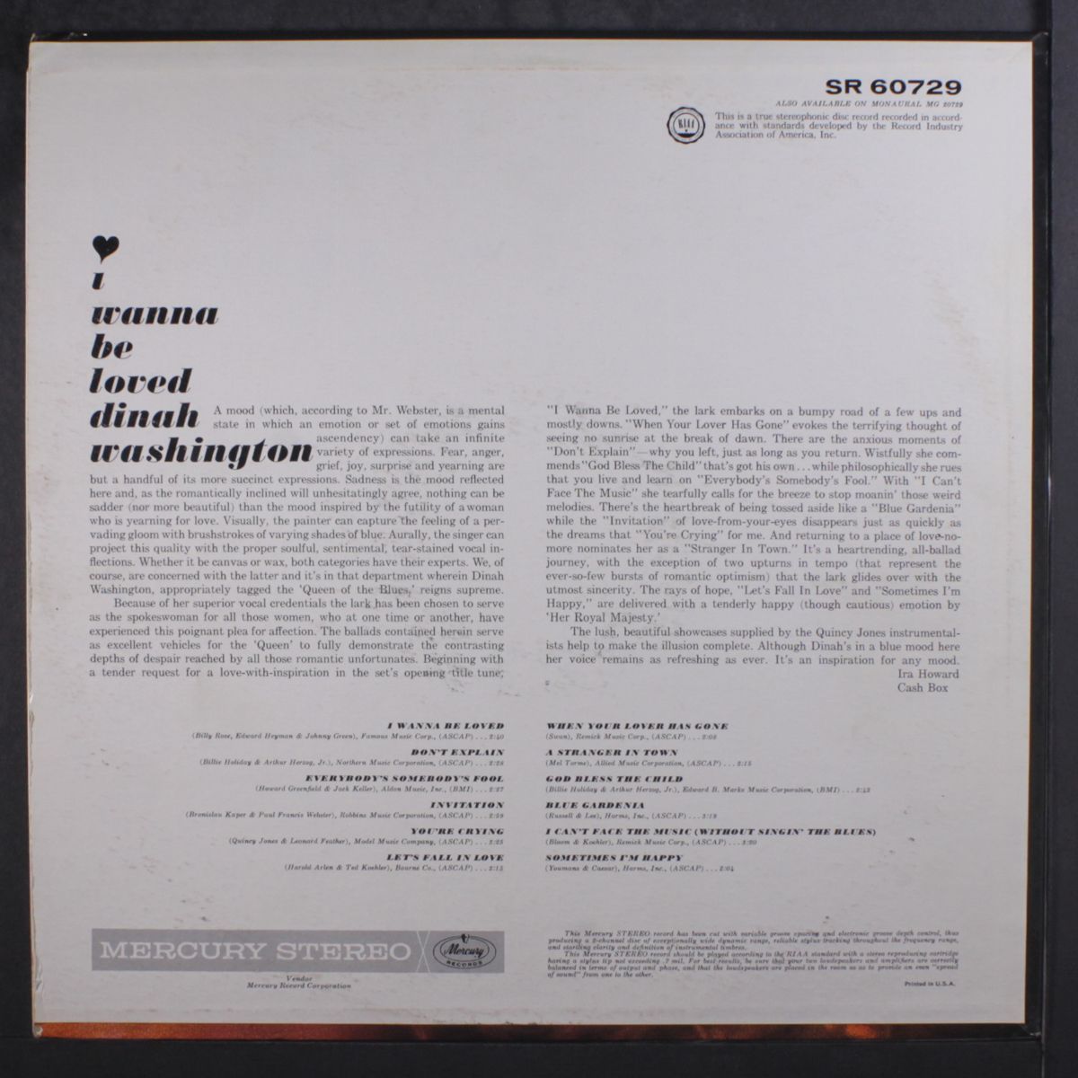 i wanna be loved by DINAH WASHINGTON