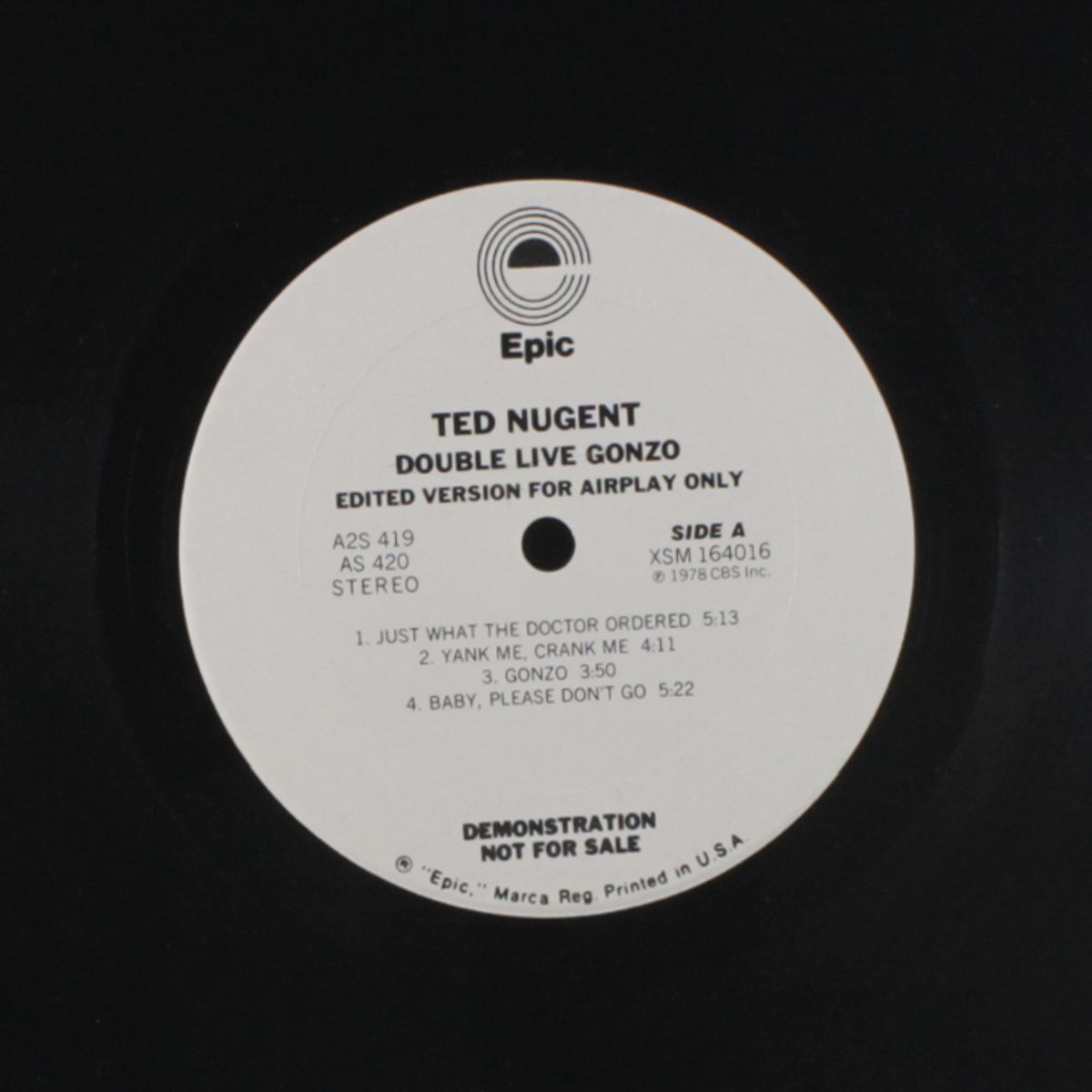 double live gonzo, edited version for airplay only by TED NUGENT
