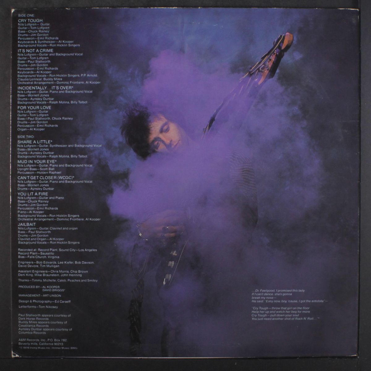 cry tough by NILS LOFGREN