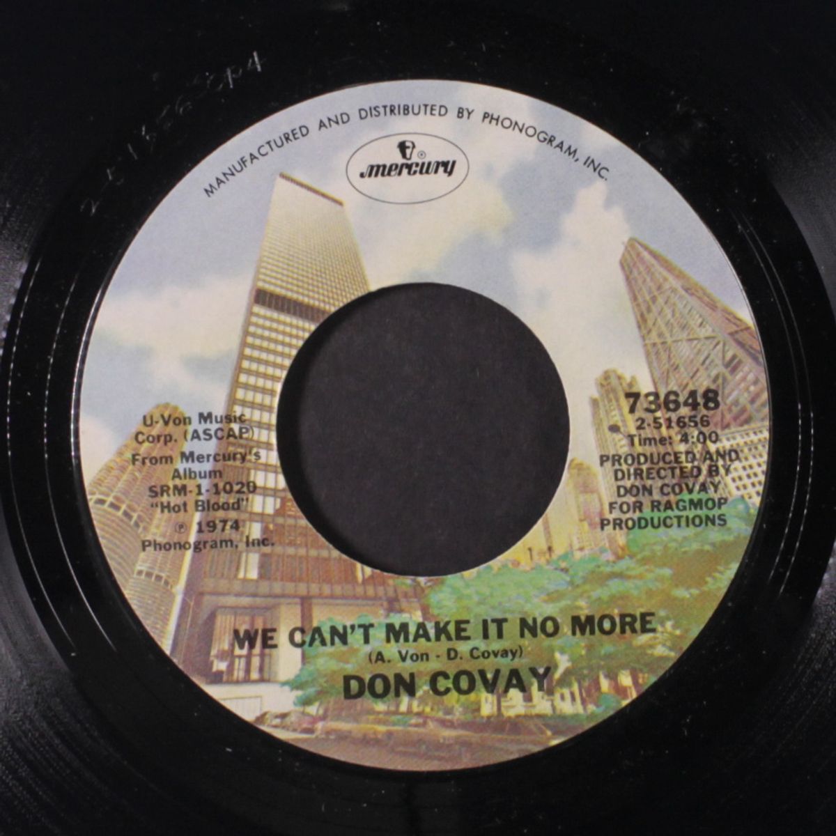 rumble in the jungle / we can't make it no more by DON COVAY