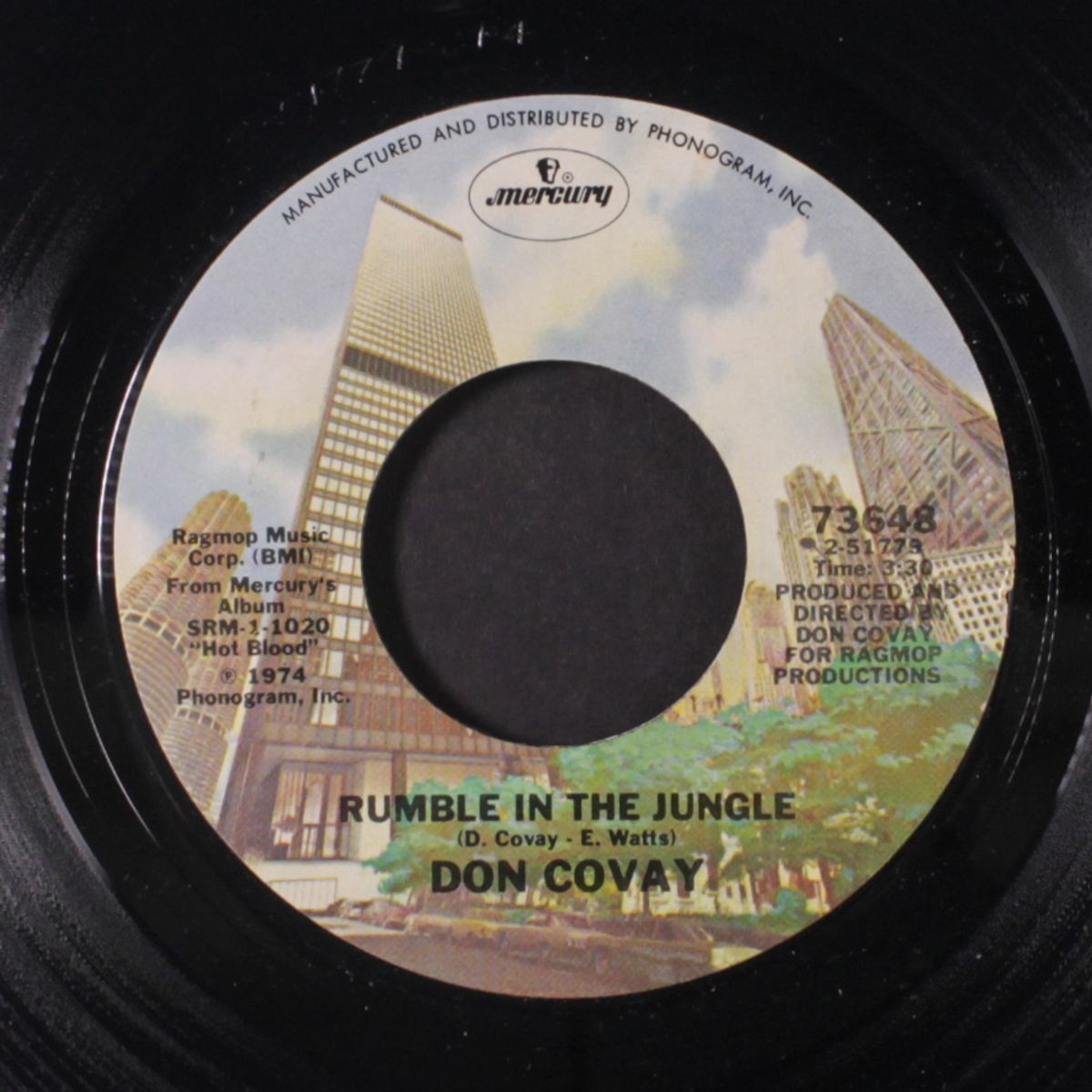 rumble in the jungle / we can't make it no more by DON COVAY