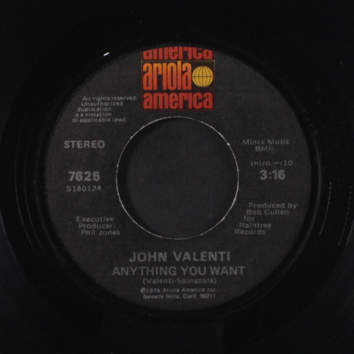 anything you want / that's the way life goes by JOHN VALENTI
