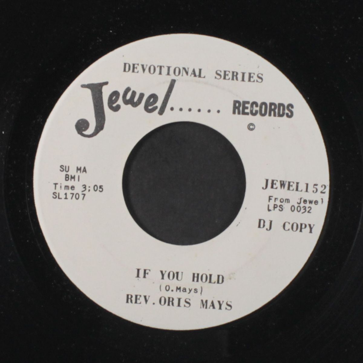 nobody can turn me around / if you hold by REV. ORIS MAYS