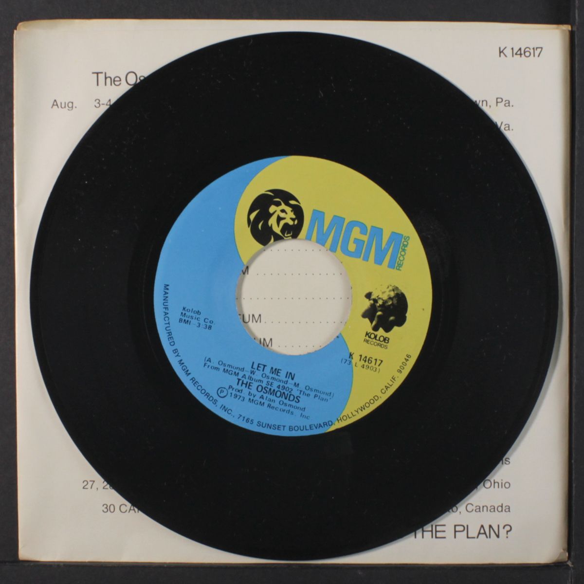 let me in / one way ticket to anywhere by OSMONDS