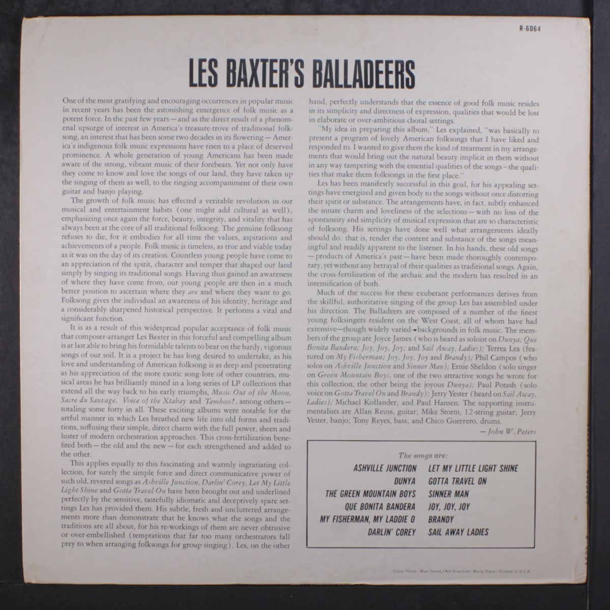 les baxter's balladeers by LES BAXTER'S BALLADEERS