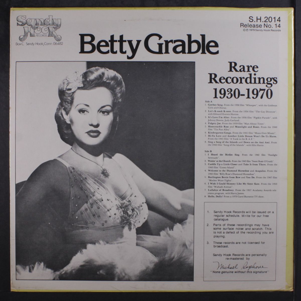 rare recordings 1930-1970 by BETTY GRABLE