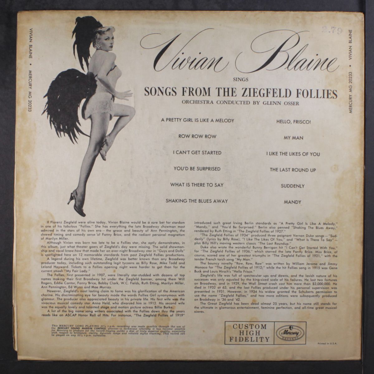 songs from the ziegfeld follies by VIVIAN BLAINE
