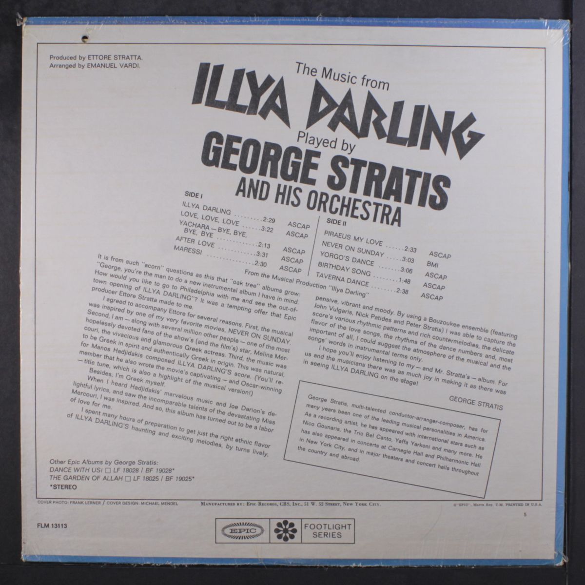 the music from illya darling by GEORGE STRATIS