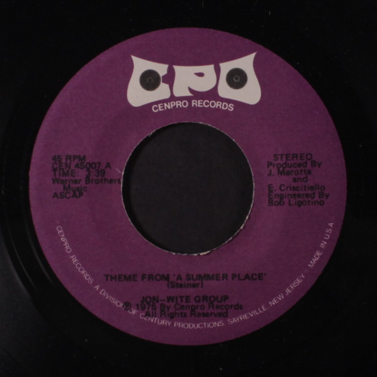 honey child / theme from a summer place by JON-WITE GROUP