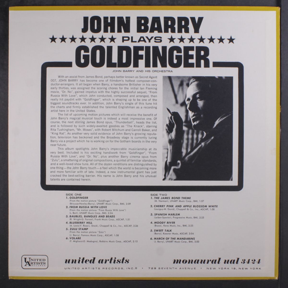 plays goldfinger by JOHN BARRY