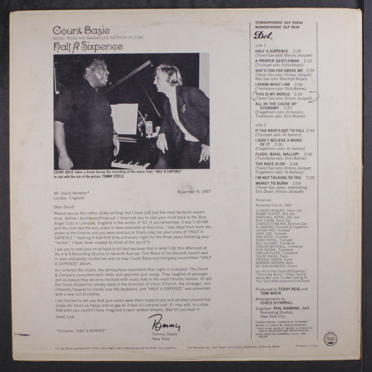 half a sixpence by COUNT BASIE