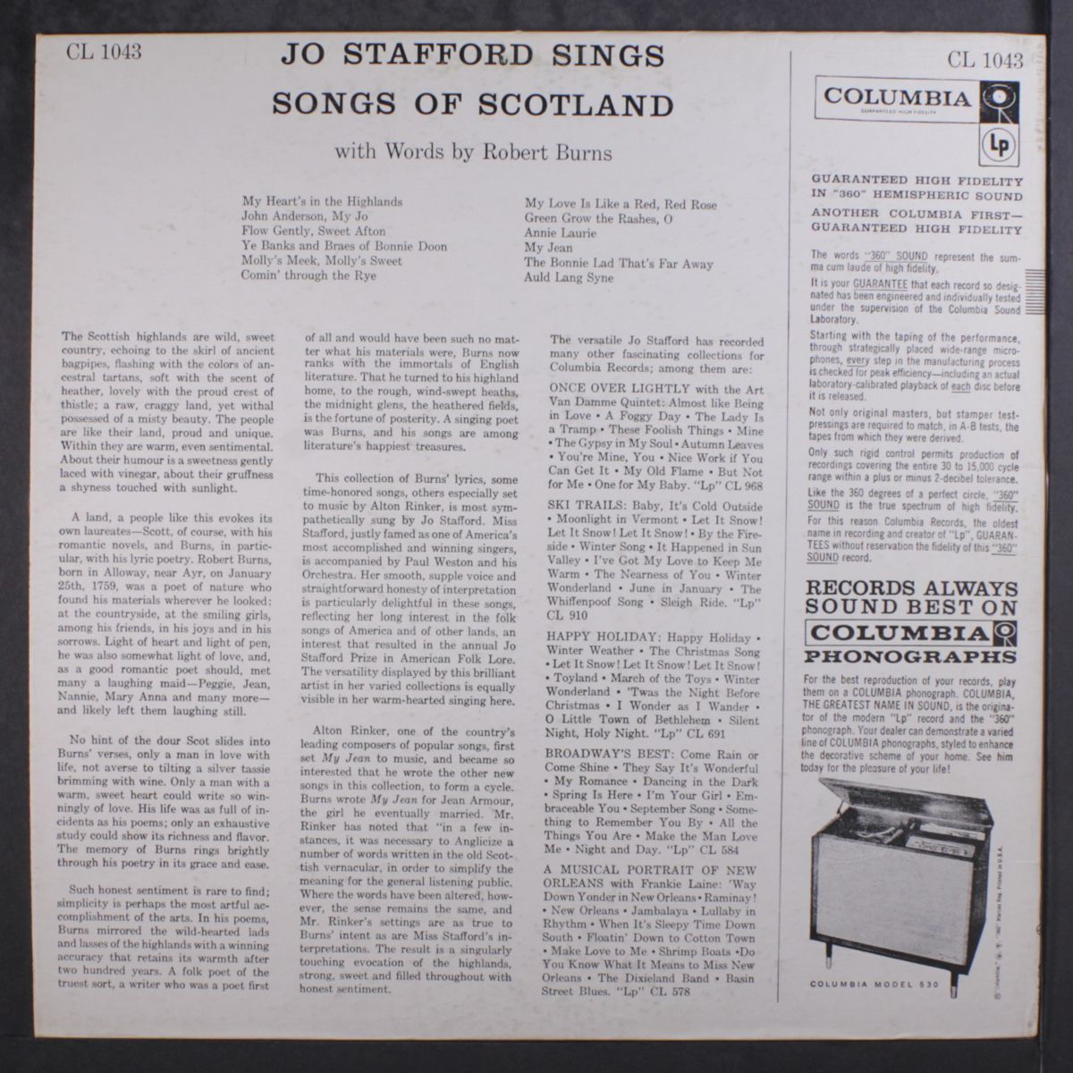 sings songs of scotland by JO STAFFORD