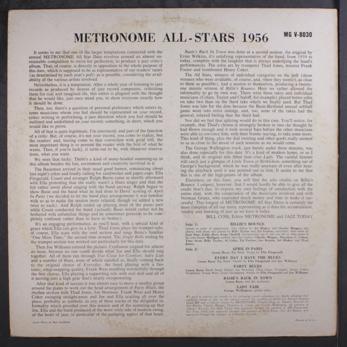 metronome all-stars 1956 by VARIOUS