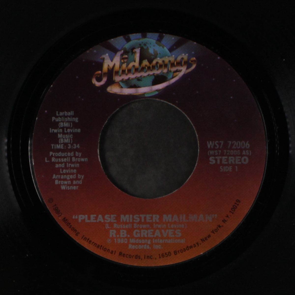 please mister mailman / same by R.B. GREAVES