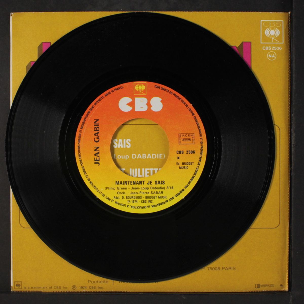 maintenant je sais by JEAN GABIN