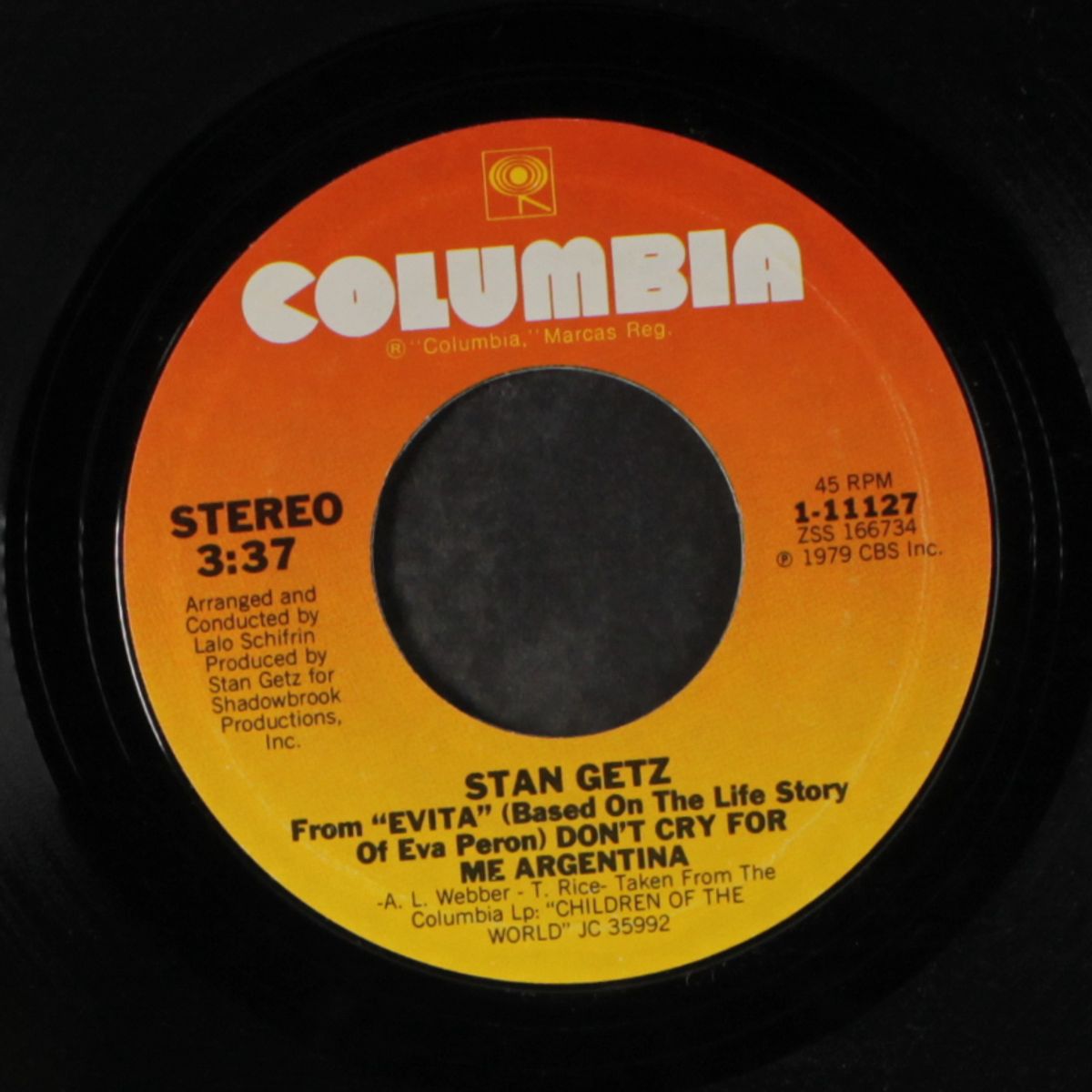 street tattoo / don't cry for me argentina by STAN GETZ