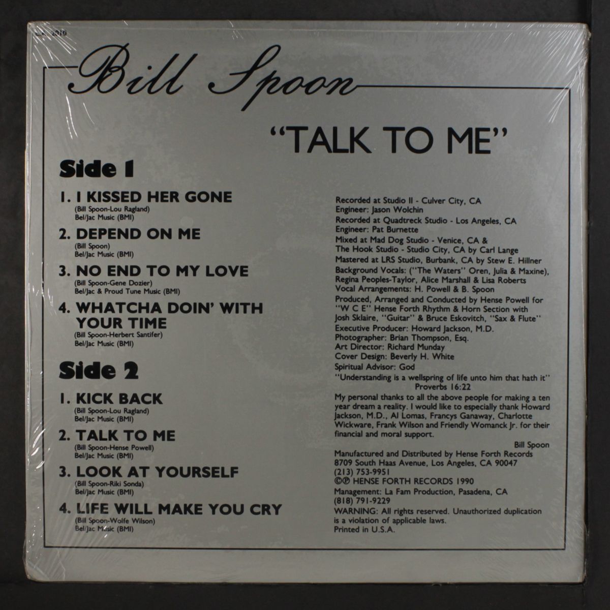 talk to me by BILL SPOON