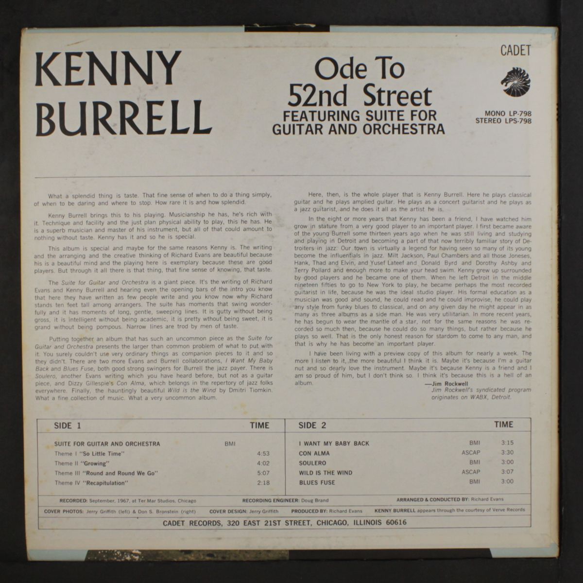ode to 52nd street by KENNY BURRELL