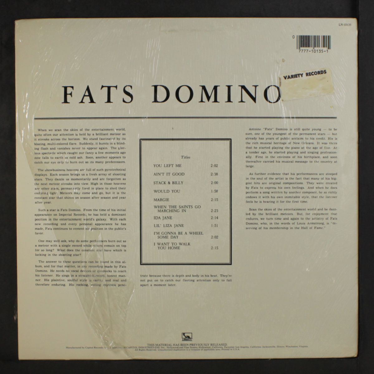 let's play by FATS DOMINO