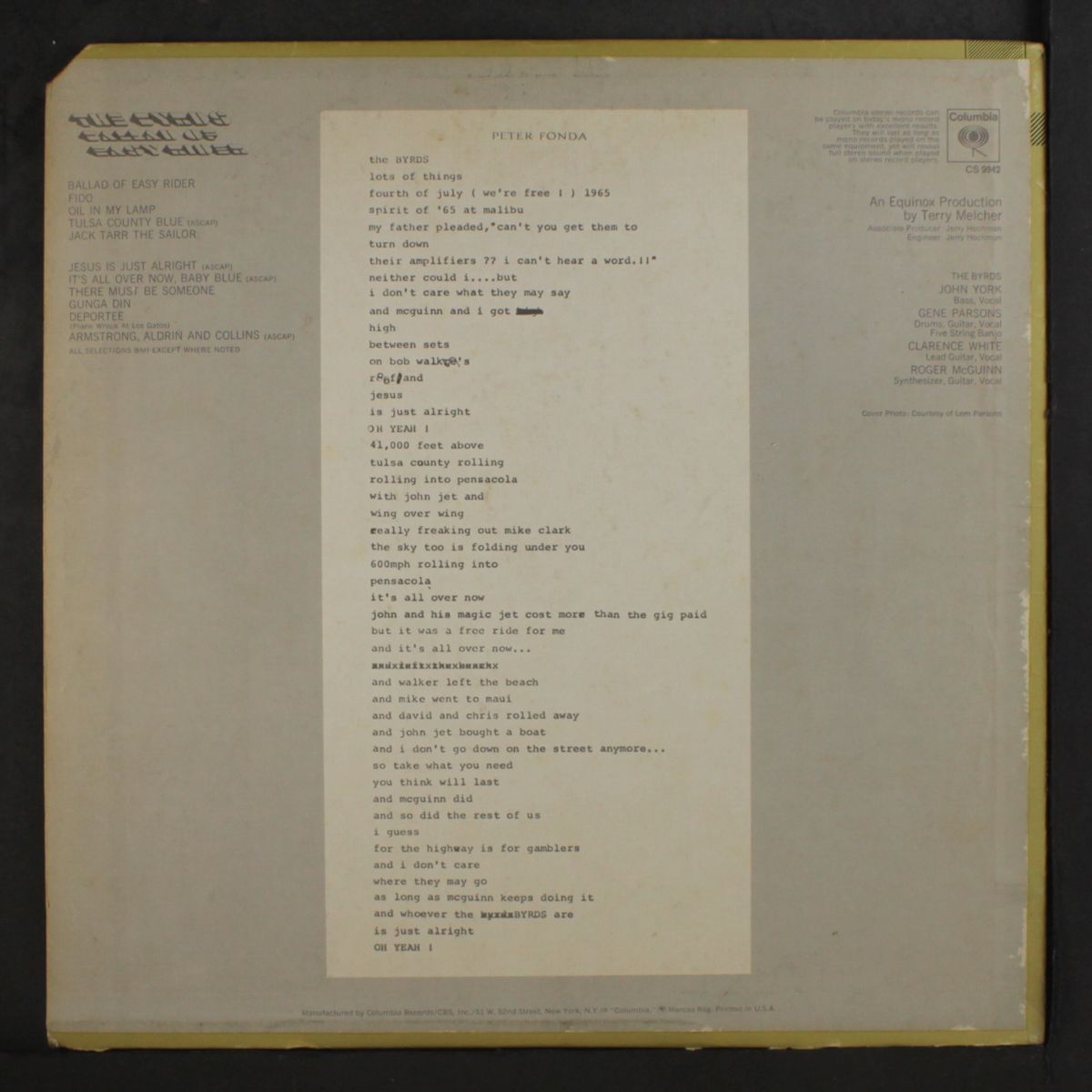 ballad of easy rider by BYRDS
