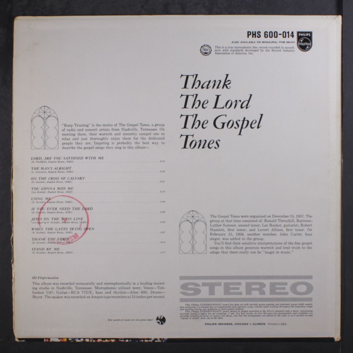 thank the lord by GOSPEL TONES