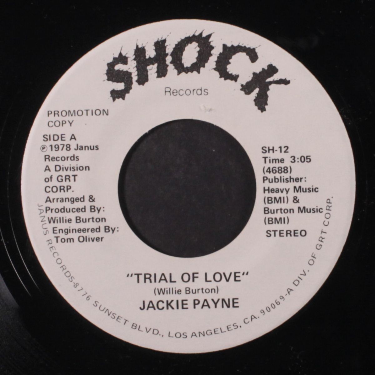 trial of love / same by JACKIE PAYNE