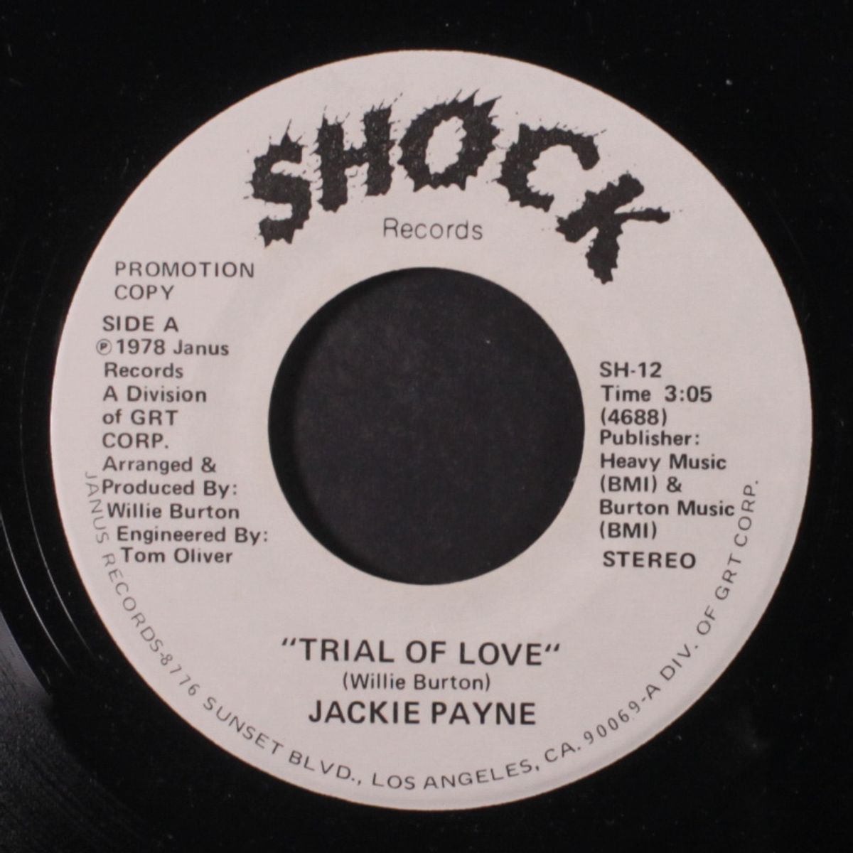 trial of love / same by JACKIE PAYNE