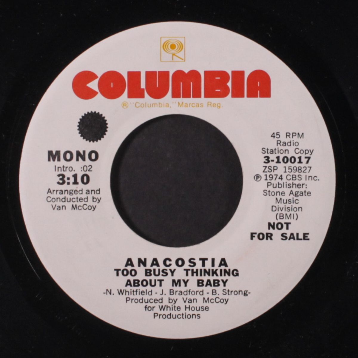 too busy thinking about my baby / mono by ANACOSTIA