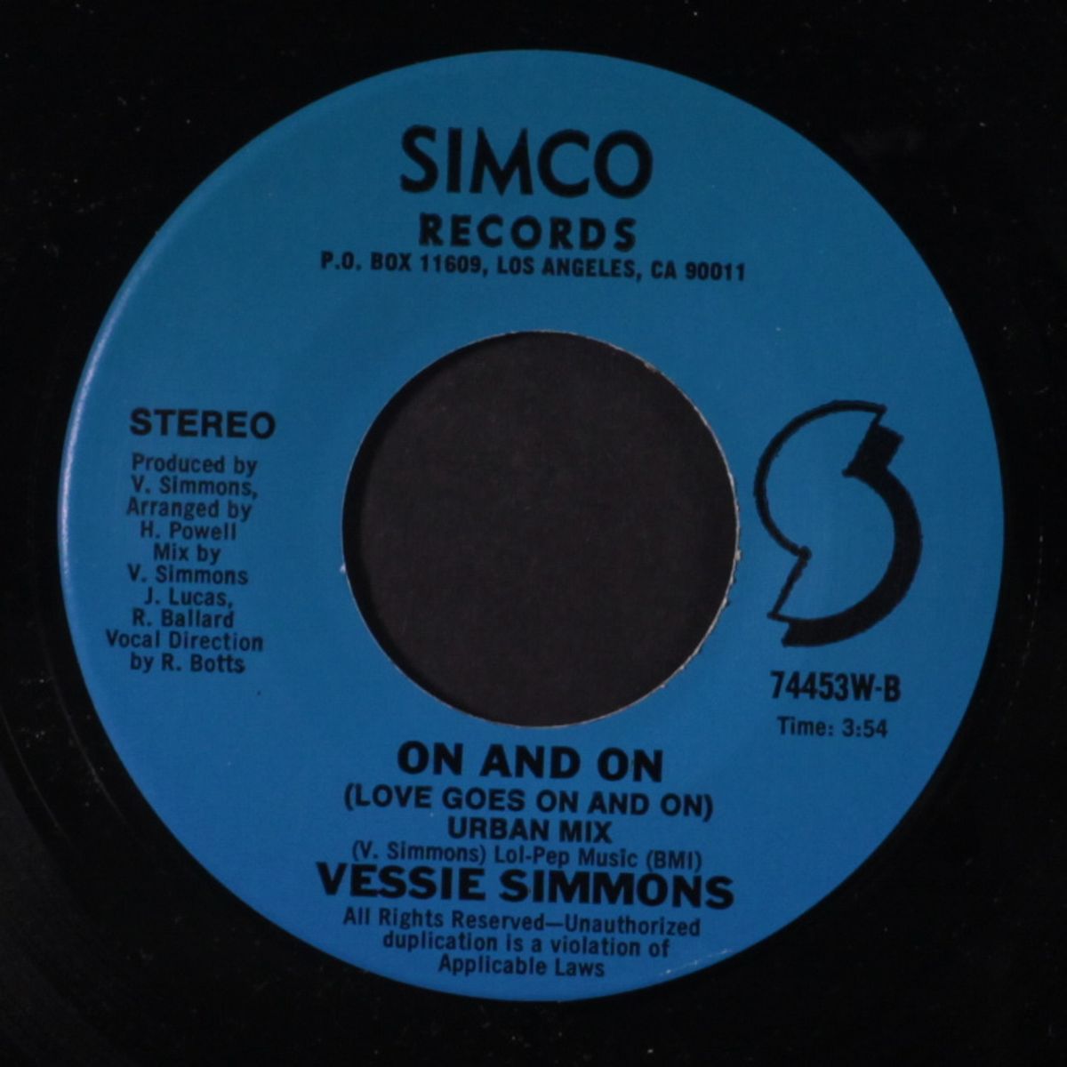 on and on by VESSIE SIMMONS