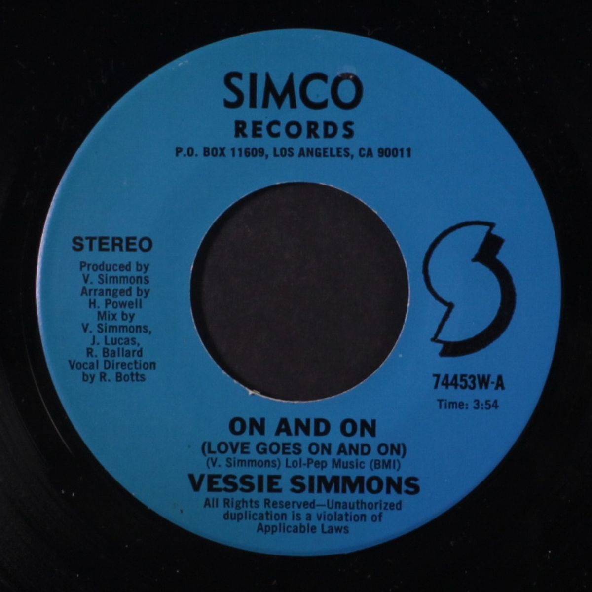 on and on by VESSIE SIMMONS