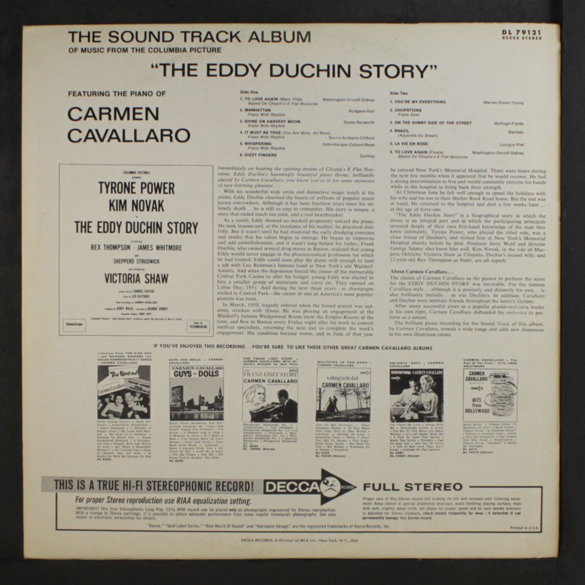 the eddy duchin story by SOUNDTRACK