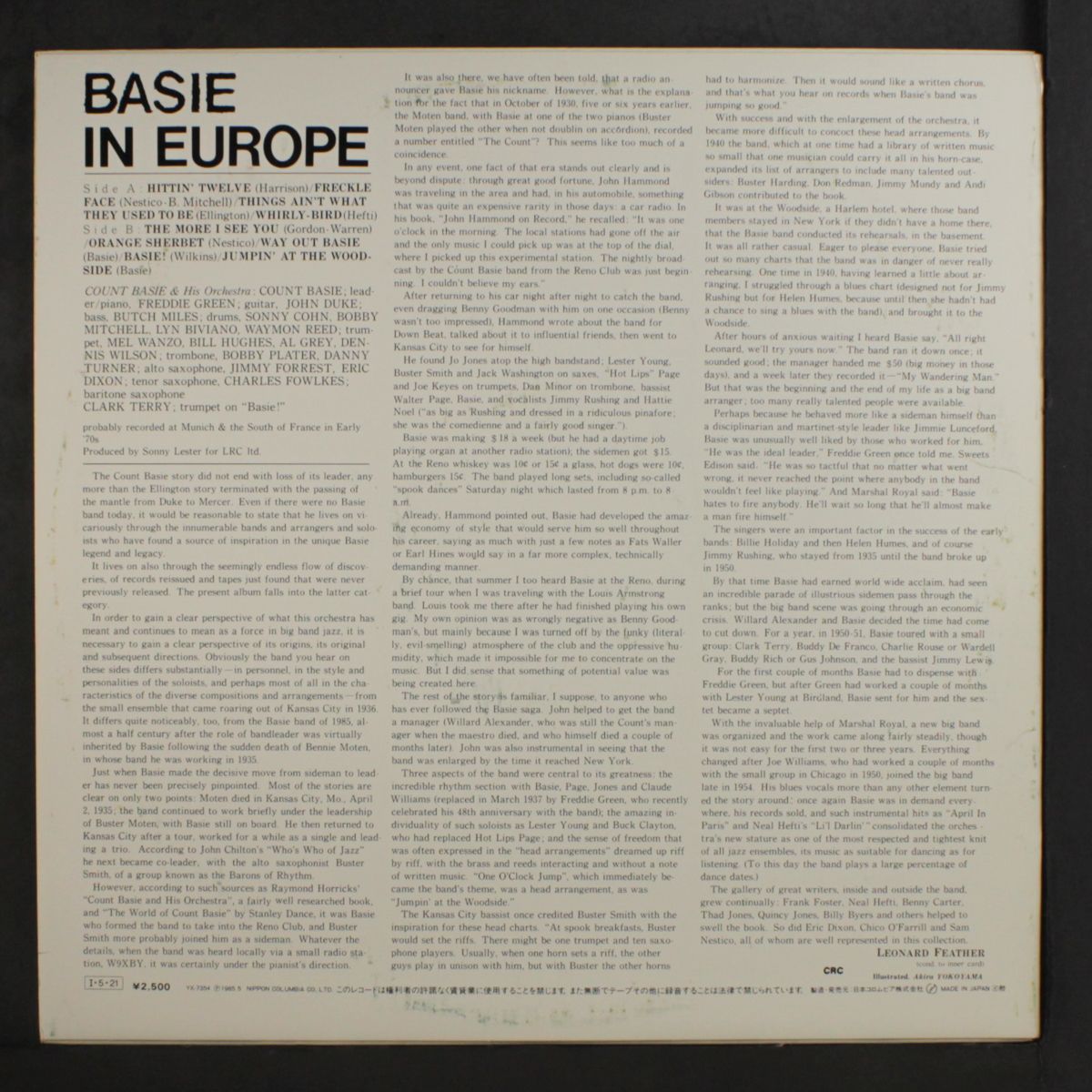 basie in europe by COUNT BASIE