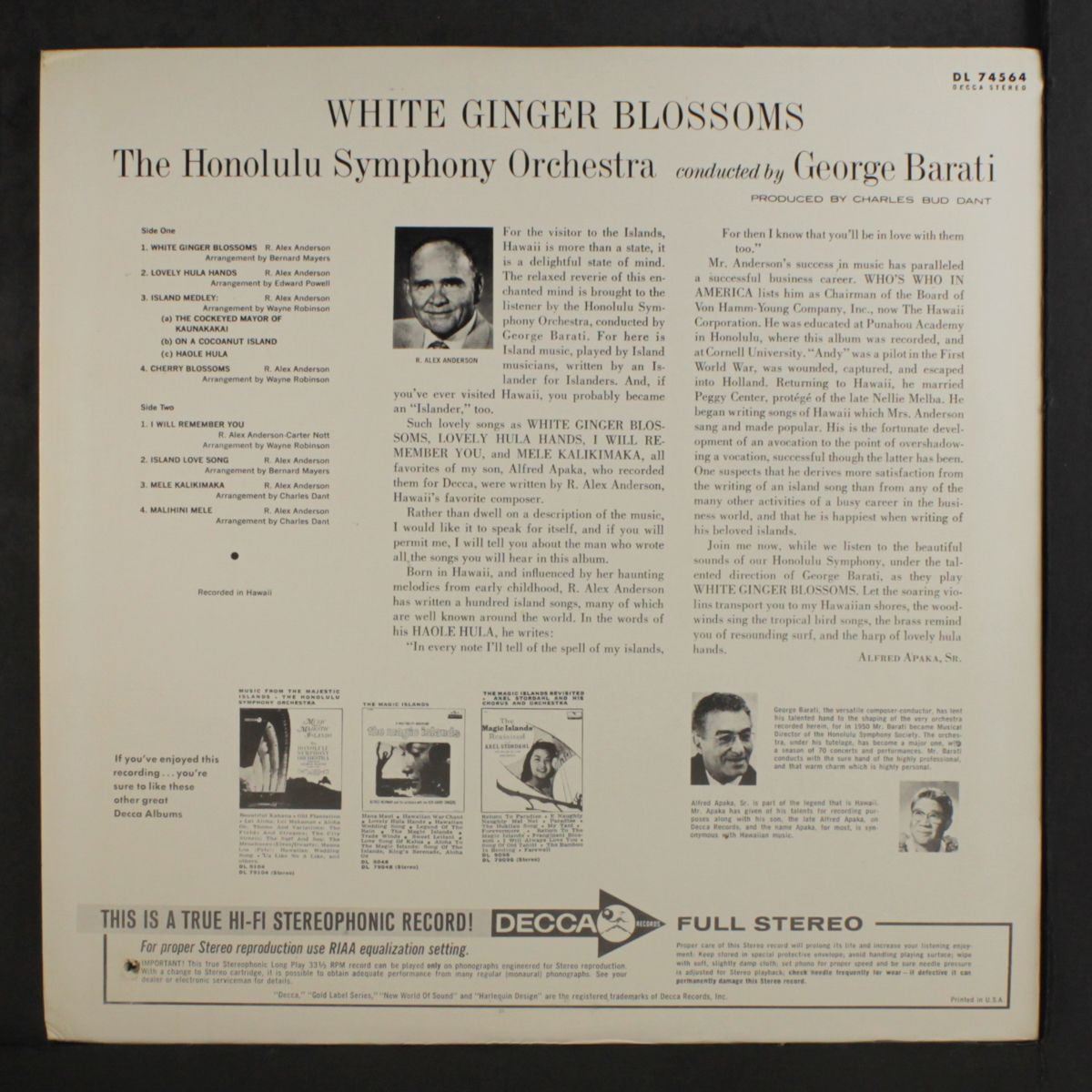 white ginger blossoms by HONOLULU SYMPHONY ORCHESTRA