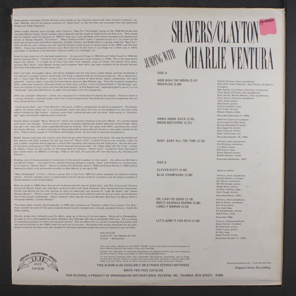 jumping with shavers/clayton by CHARLIE VENTURA