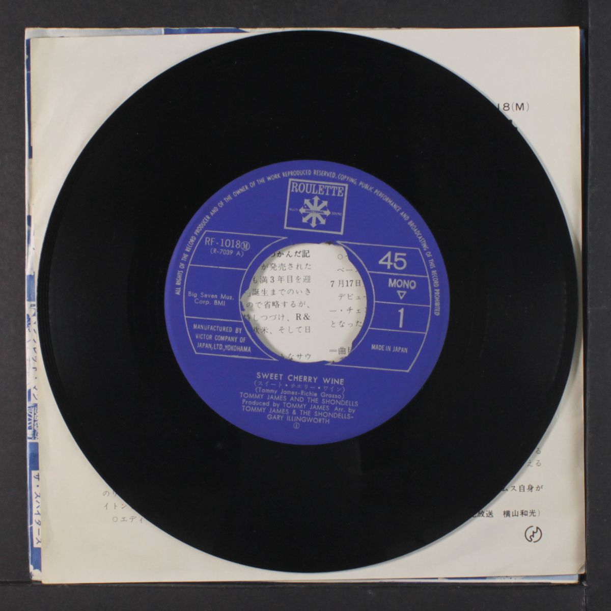 sweet cherry wine / breakaway by TOMMY JAMES & SHONDELLS