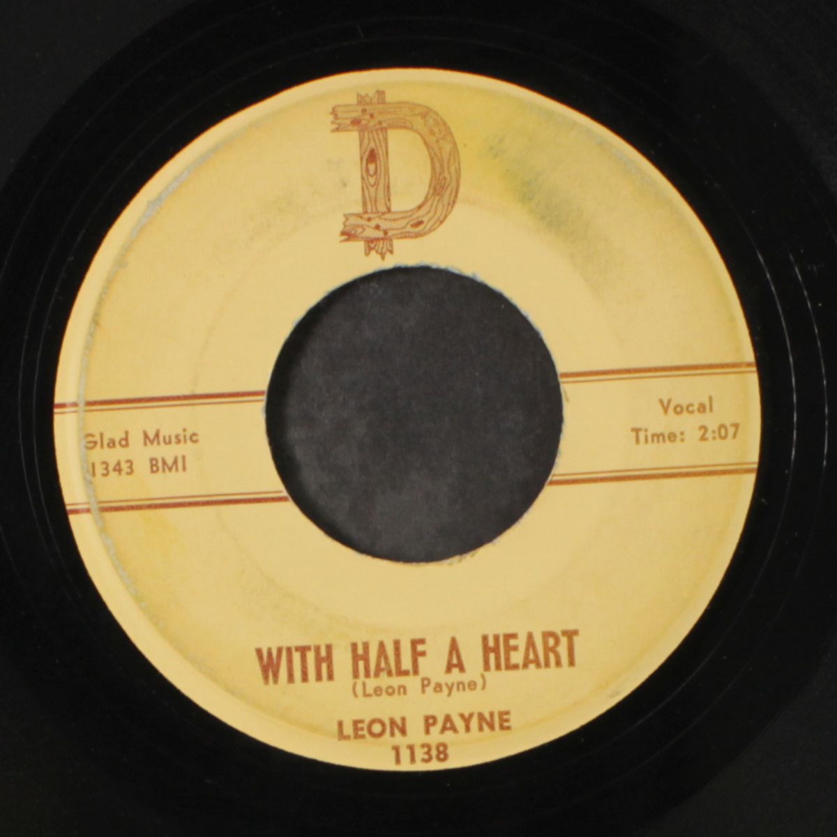 with half a heart / there's no justice by LEON PAYNE