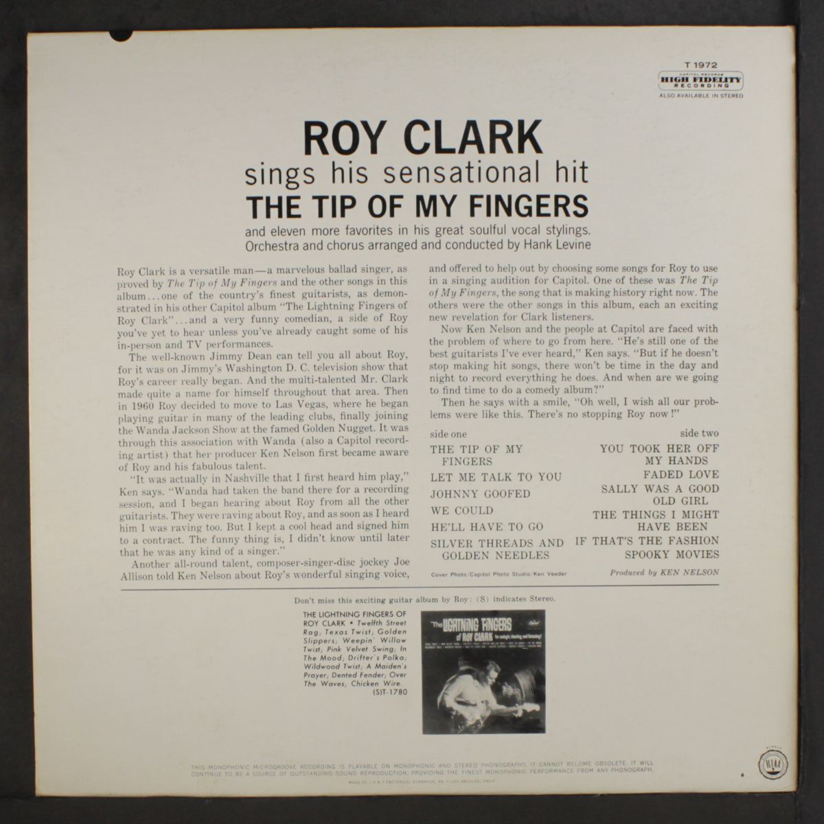 the tip of my fingers by ROY CLARK
