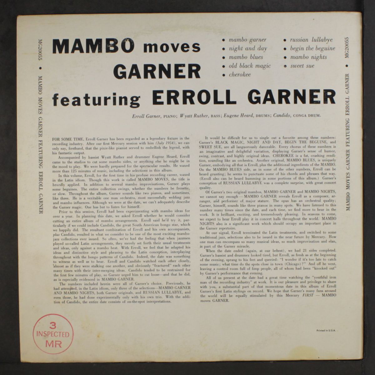 mambo moves garner by ERROLL GARNER
