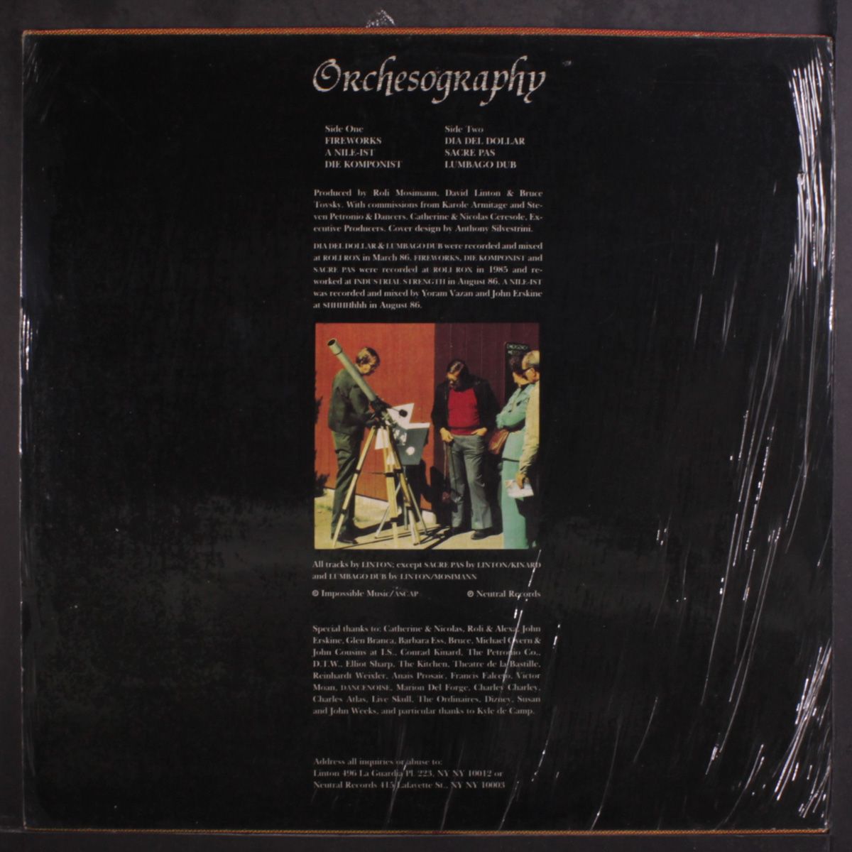 orchesography by DAVID LINTON