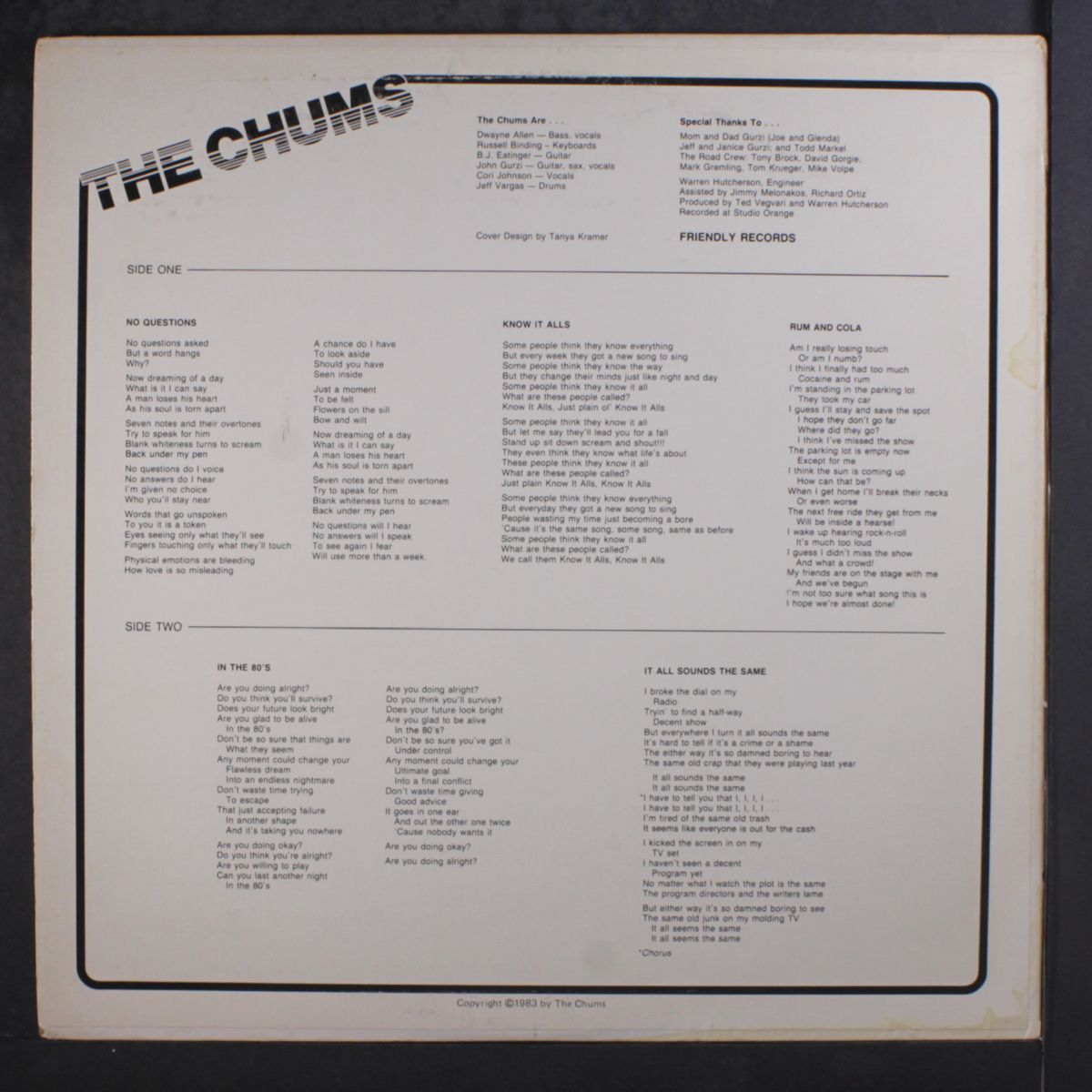 no questions by CHUMS