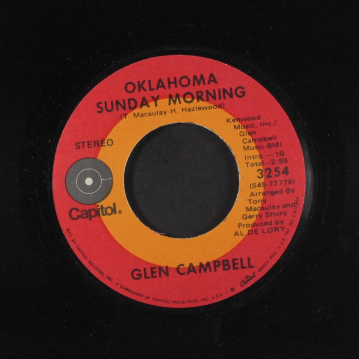 oklahoma sunday morning / everybody's got to go there sometime by GLEN CAMPBELL