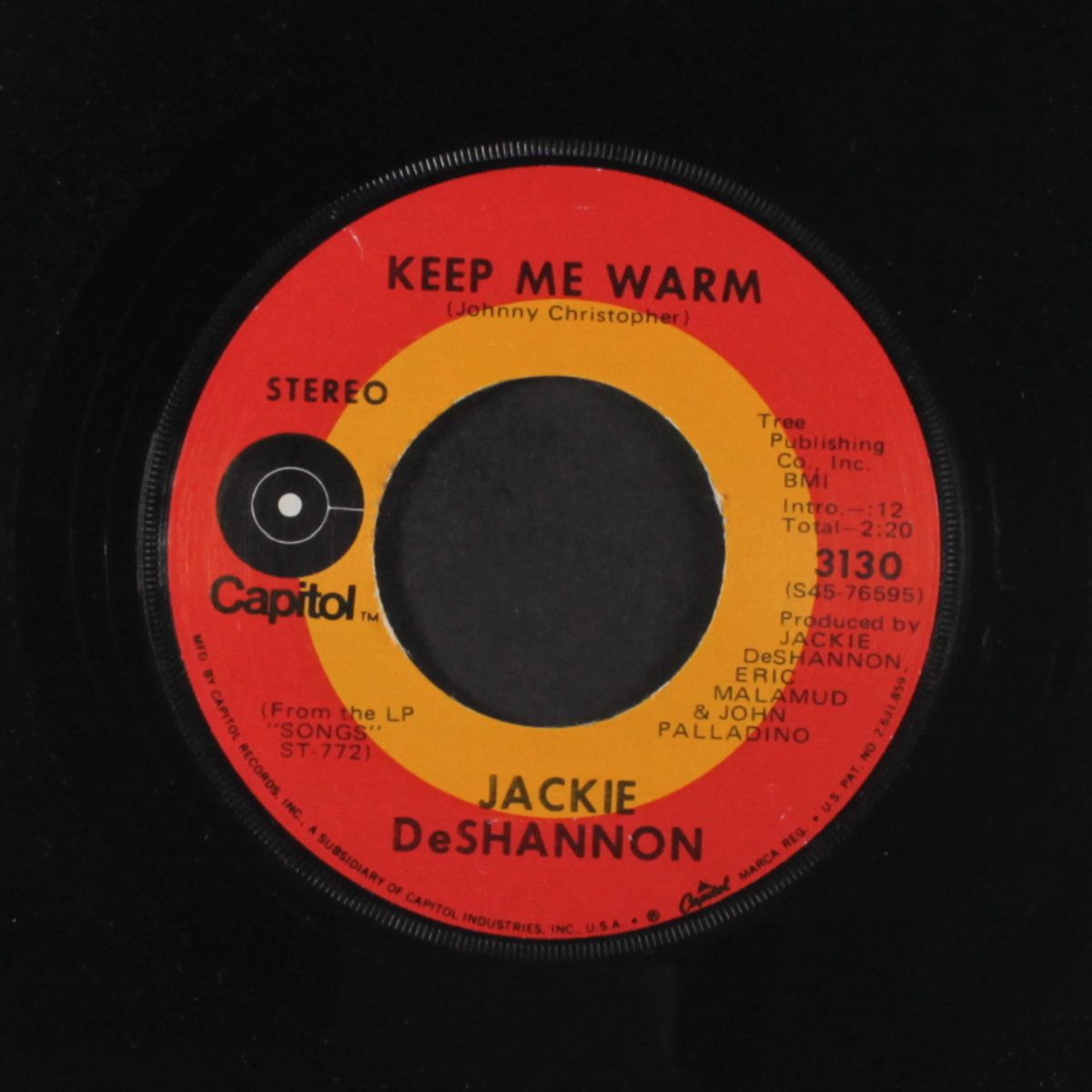 salinas / keep me warm by JACKIE DESHANNON