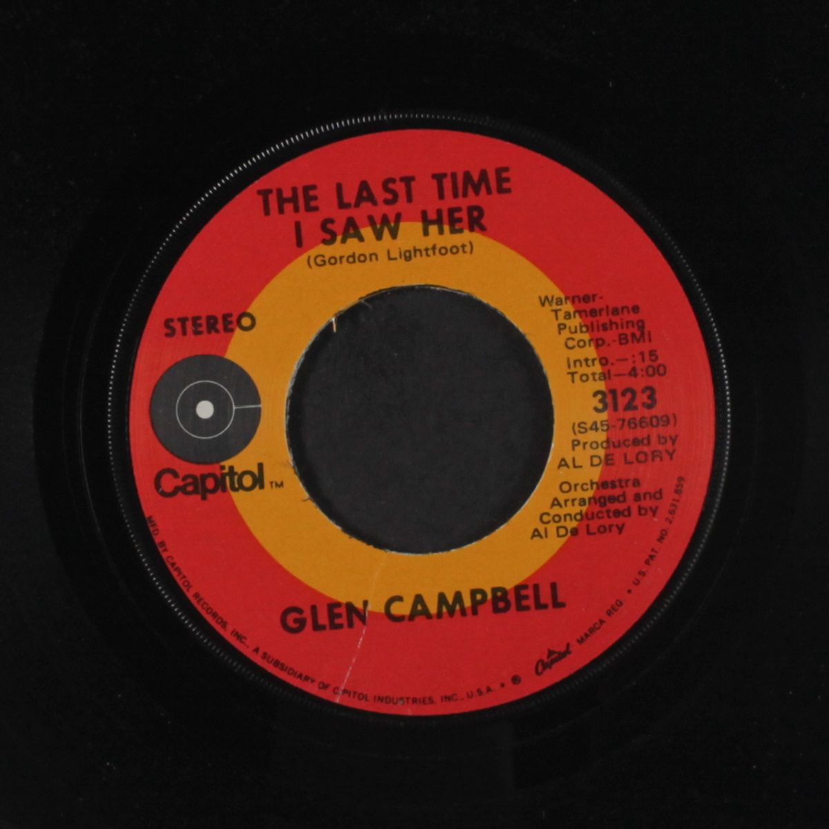 bach talk / the last time i saw her by GLEN CAMPBELL