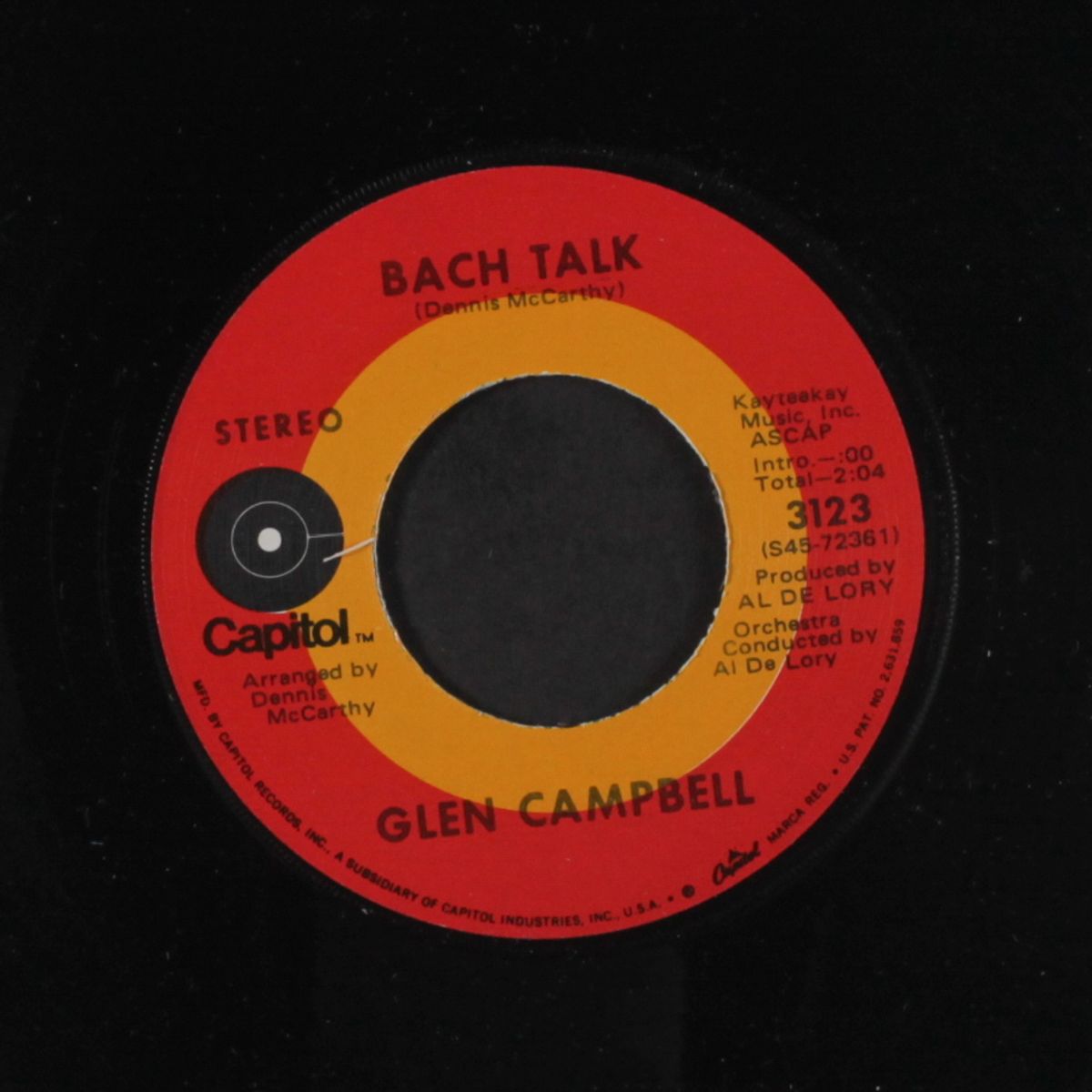bach talk / the last time i saw her by GLEN CAMPBELL