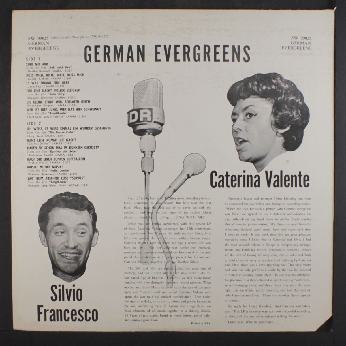 german evergreens by CATERINA VALENTE & SILVIO FRANCESCO